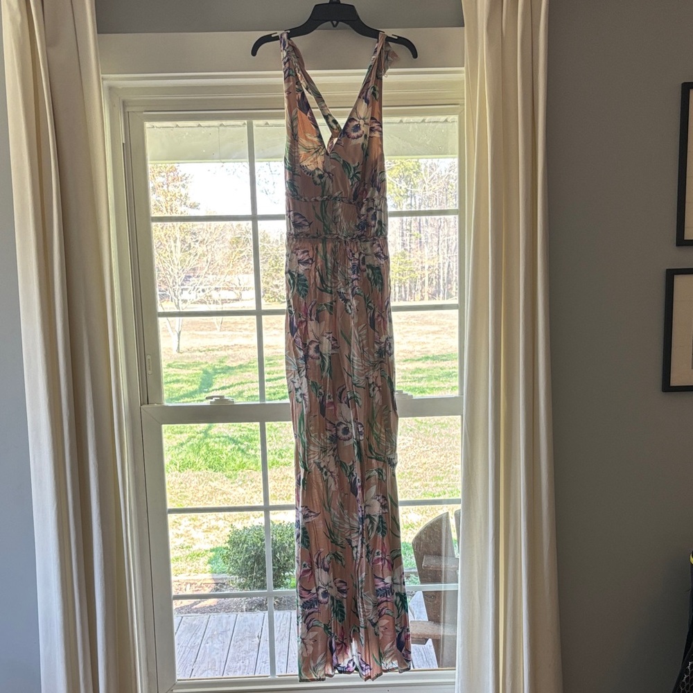 Floral Maxi Dress with V-Neck